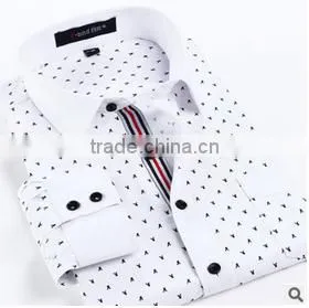 Long Sleeve Man's Dress Fashionable Printed Work Cotton Uniform Elongated t Shirt photo-4