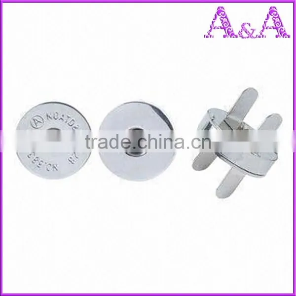 Nickel Free Lead Free Magnetic Button Silver Magnetic Snap Button for Leather Handbag photo-5