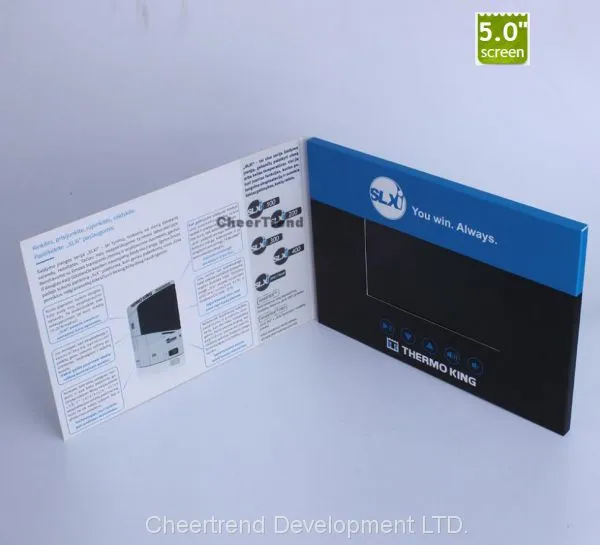 2017 Hotest A5 Brochure 5 Inch TFT Lcd Video Greeting Card, Lcd Video Cards, Video Brochure photo-3