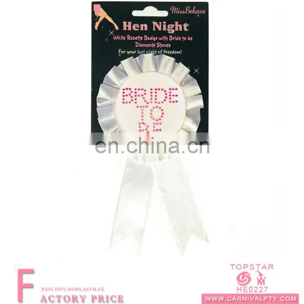 Personnalises Design Custom Name Badges With Satin Strip for Party Decoration photo-2