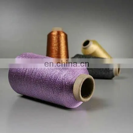 Rainbow Metallic Yarn for Ribbon