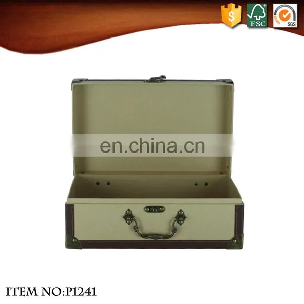 Retro High Quality Kraft Paper Suitcase With Handle photo-4