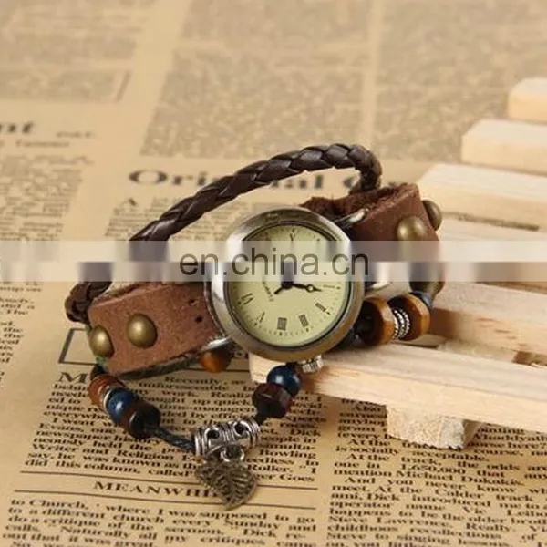 High Quality Fashion Genuine Charm Butterfly for Women Leather Retro Watch photo-3