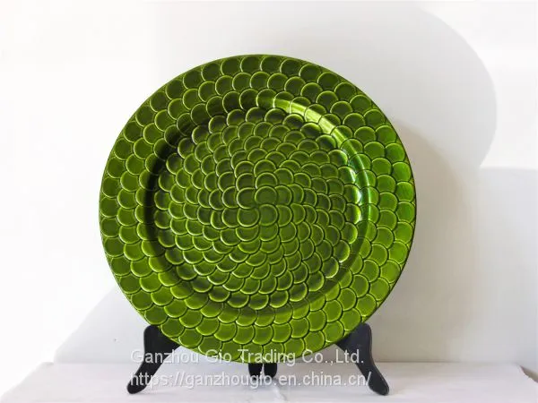 Plastic Charger Plate,christmas Decoration Plate Charger Plate Made in China YF-60573