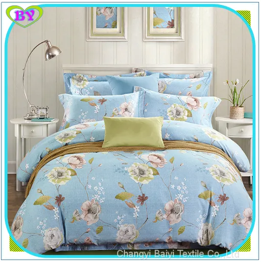 100% Polyester Printed Brushed Bed Sheets Mattress Fabric for Bedding/home Textile From China photo-2