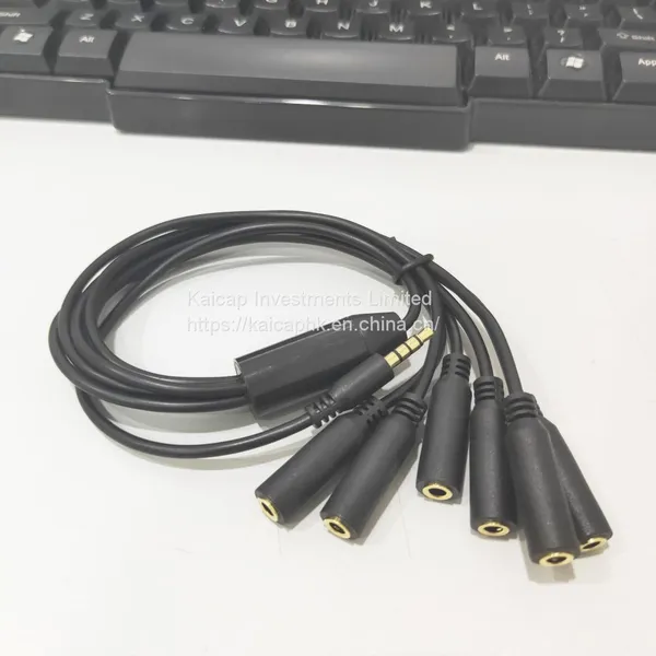 Cable Audio OEM ODM Factory Wire Harness Customized Cable Audio Cable Assembly 3.5mm 4 Poles Audio Plug to Jack 1/6 photo-3