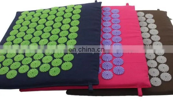 Fixed Without Glue ABS Plastic Round Spike Acupressure Mat and Pillow Set photo-2