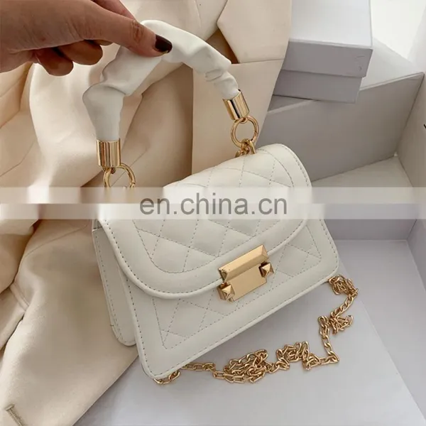 Wholesale Womens Popular Korean, Fashion Chains Crossbody Portable Small Square Shoulder Bags/ photo-4