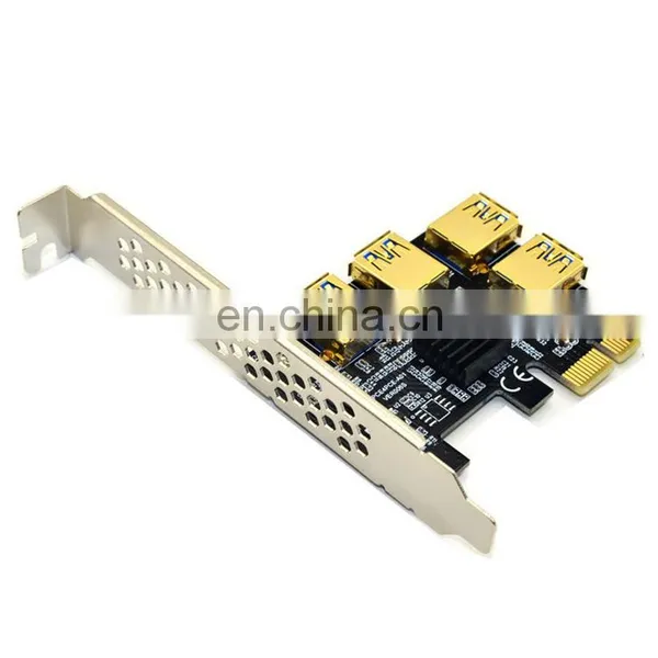 High Quality Pci-e To 4 Ports Usb3.0 Adapter 1 Turn 4 X Usb 3.0 Converter Card photo-5