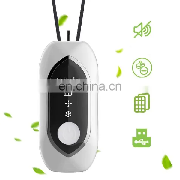 Oem Personal Portable Rechargeable Wearable Negative Ion Generator Necklace Air Purifier Device Pendant Wearable Electric Mini photo-4