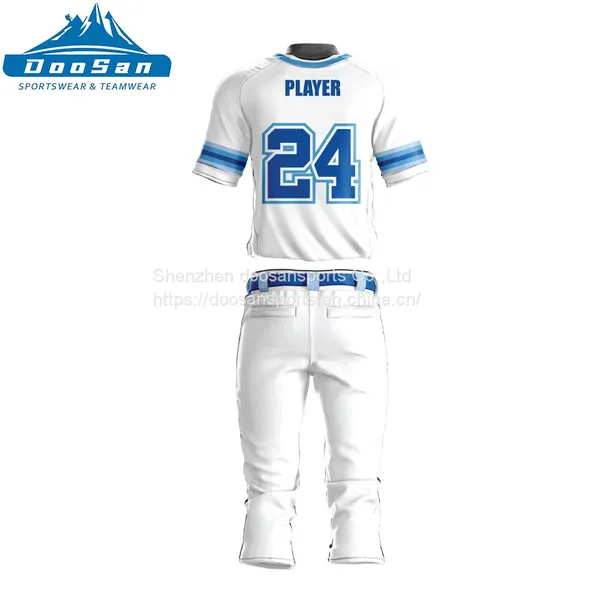 Sublimation Custom Breathable Quickly  Dry  Baseball Jersey Pant Trouser Plus Size Baseball Uniform