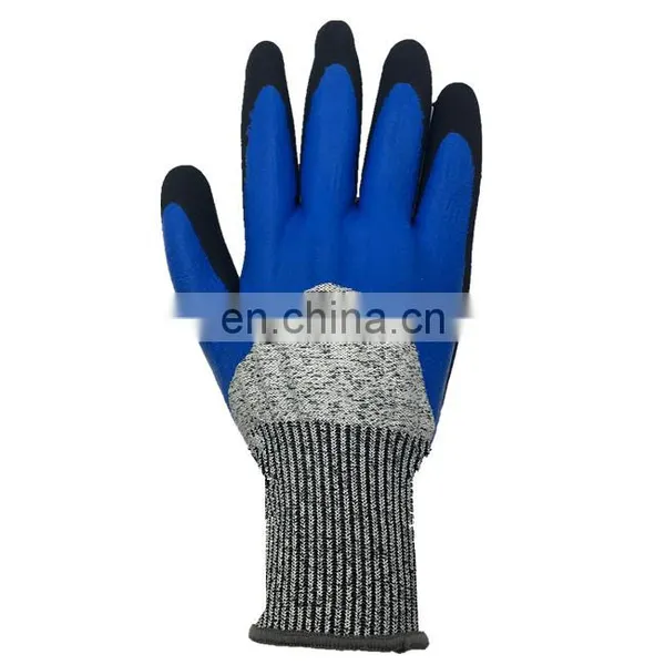 Great Grip HPPE Glass Fiber Construction Cut Resistant Level 5 Nitrile Coated Protective Safety Gloves photo-5