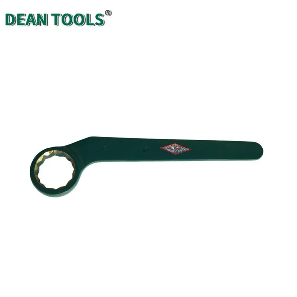 Non-Sparking Single Bent Box Wrench,Ring Wrench, 45-degree Bend, Aluminum Bronze,Spark-free Safety Wrench photo-4