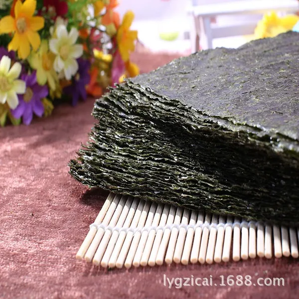 Sushi Nori Gerösteter Seetang, Standardkonform mit vakuumversiegelter Feuchtigkeitssperre, 50 Blatt