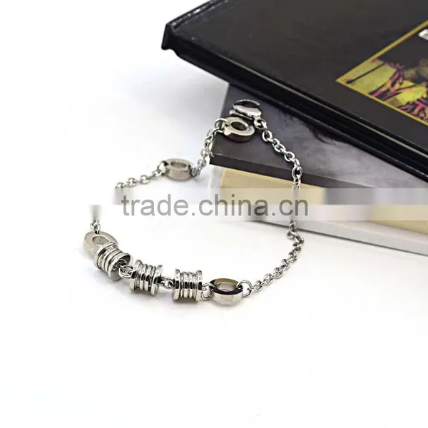 Silver Color Round Beads Man Chain Stainless Steel Bracelet photo-4