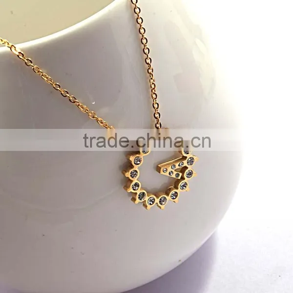 Christmas Accessories Jewelry Rhinestone Tassel Necklace Gold photo-4