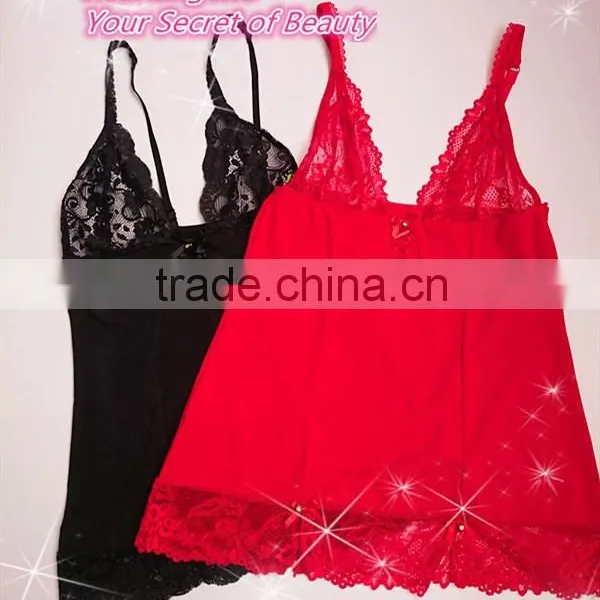Sexy Hot Selling Lace Bra Transparent Lingerie, OEM Service Babydoll for Mature Women photo-2
