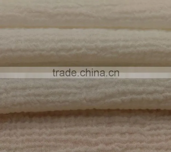 Summer Women Dress Hot Selling 60S 100% Cotton Double Level Bubble Texture Crepe Fabric photo-2