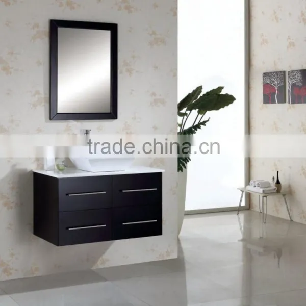 Dual Sink Bathroom Wooden Vanity X010 photo-4