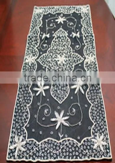 BEADED SHEER TABLE RUNNER TABLE TOPPER