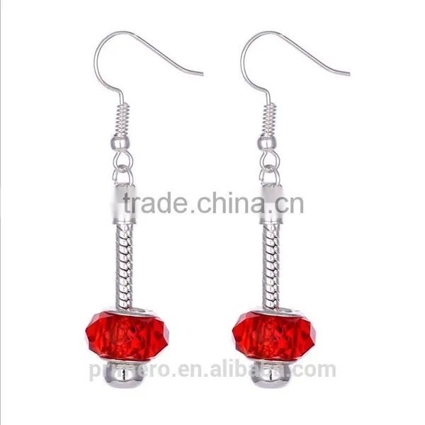 New Arrival Crystal Ball Spiral Dangle Earrings For Girl photo-2