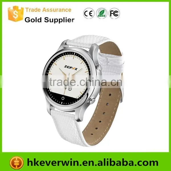 New 1.22" Metal & Leather 240X240 Pixel G+G High Sensitive Capacitive Round Touch Screen Bluetooth 4.0 Smart Watch S360 photo-6