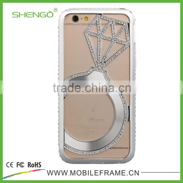Metal Bumper Diamond Phone Case For IPhone/Samsung photo-4