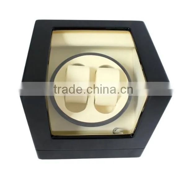 Custom Logo Printed Glossy Wooden Volta 2 Slot Watch Winder photo-6