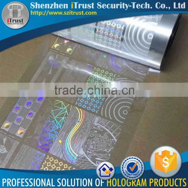 Chinese Self Adhesive Transparent BOPP Reflective Holographic Film photo-2
