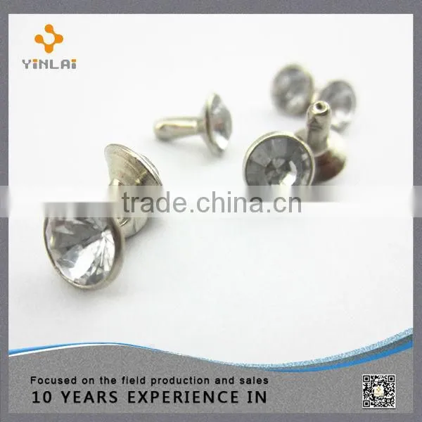 Leather Crystal Rhinestone Decoration Custom Metal Rivet photo-3