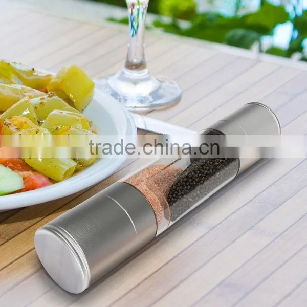 High Quality Top Sale Stainless Steel Salt and Pepper Mill With Manual Button photo-5