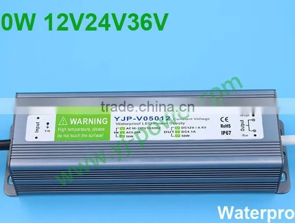 Waterproof Led Driver 50W 24V CE Rohs Approved Electric LED AC to DC Adapter photo-2