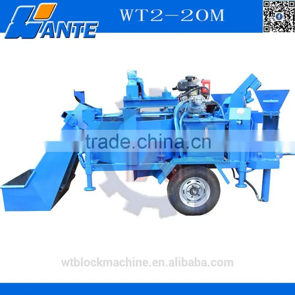 WT2-20M Diesel Engine Soil Interlocking Pressing Bricks Machine photo-2