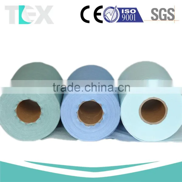 [China Factory] High Tensile Industrial Cleaning Woodpulp Spunlaced Wiper photo-2