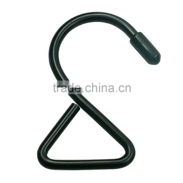Custom Metal Iron Wire Black Small s Shape Hook With Vinyl Cap Quality Choice
