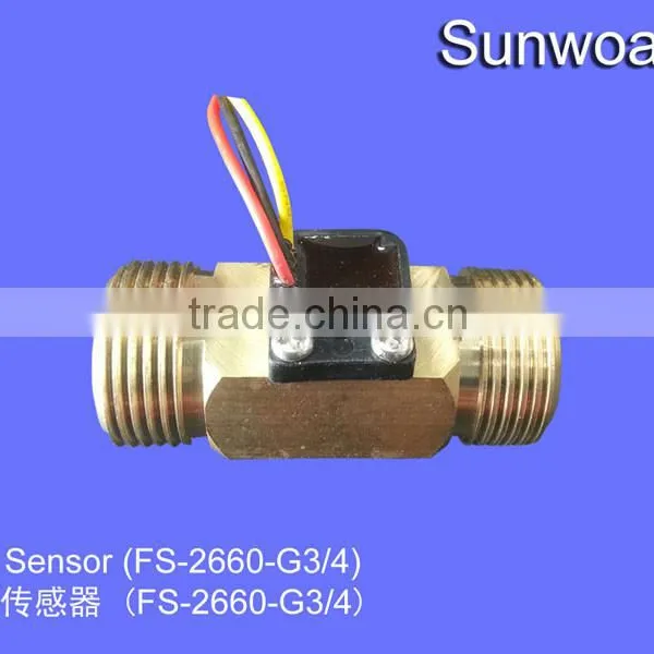 DN20 G3/4" Rate 1.5~50L/min Hall Water Brass Flow Sensor Meter photo-2