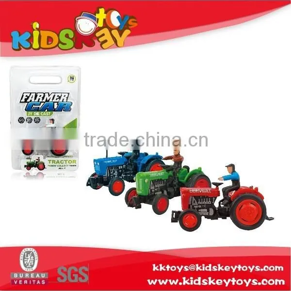 2015 New Product Mini Farm Tractor Pull Back Car Truck Model
