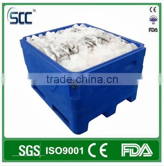 1000L Size Large Plastic Tubs, Insulated Rotomold Fish Bins, Fish Container Storage photo-3