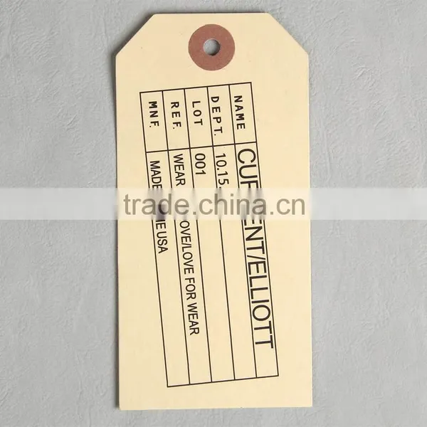 2016 Directly Factory Custom Irregular Shape Logo Paper Hangtag for Jeans T-shirt photo-2