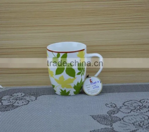 11OZ Flower Design With Colorful Decal Print Tea Cups, Shiny Surface Porcelain Mug, KL5016-335 photo-6
