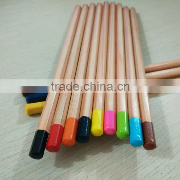 7" Standard Size Hexagonal Shape High Quality Natural Wood Color Pencil With Dipped End photo-2