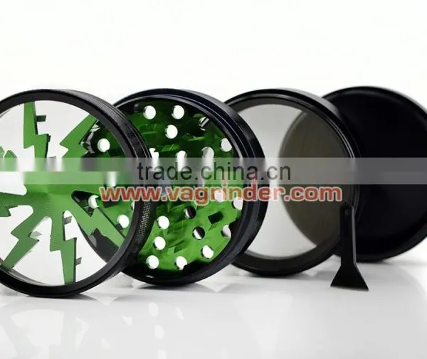 4 Layers 2.5" Aluminum CNC Herb Tobacco Grinder Weed Spice Grinder photo-6