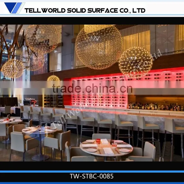 2014 TW Modern And Decorative Led Cafe Bar Counter Design