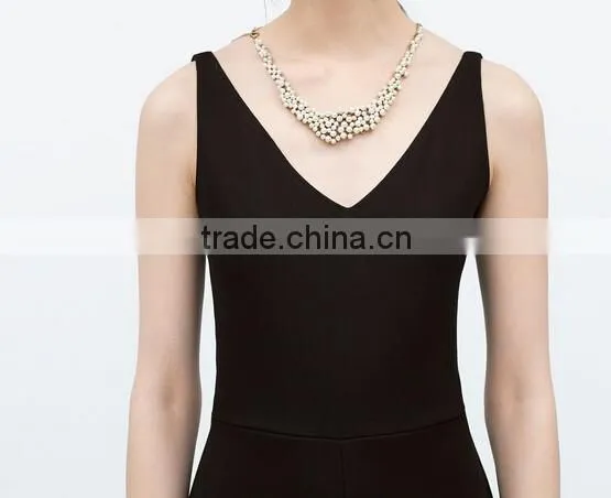 Latest High-end Gold Muti-layer Tassels Paerls Bead Necklace Body Jewelry Sex Body Chain photo-3