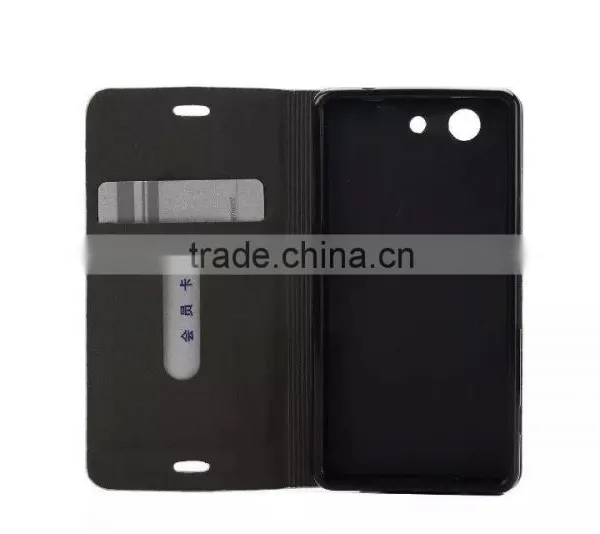 Fabric Wallet Leather Case for Sony Xperia Z3 Mini photo-4