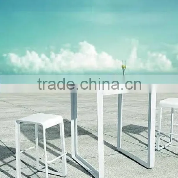 MA-242A Modern Aluminium Outdoor Bar Table And Stools Set