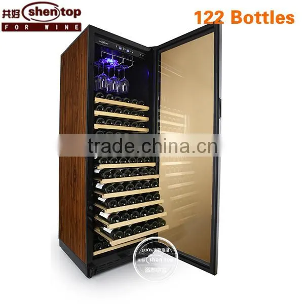 Shentop 168-bottle Humidity Wine Cooler With Luxury Touch STH-G168UA Steel Handle Refrigerated Wine Dispenser Compressor Cooler photo-4