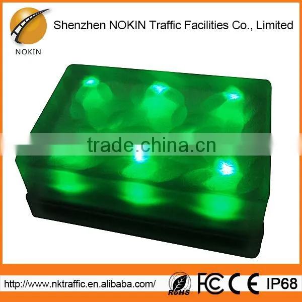 Optional Color Transparent Glass Outdoor Solar Ice Brick Light photo-4