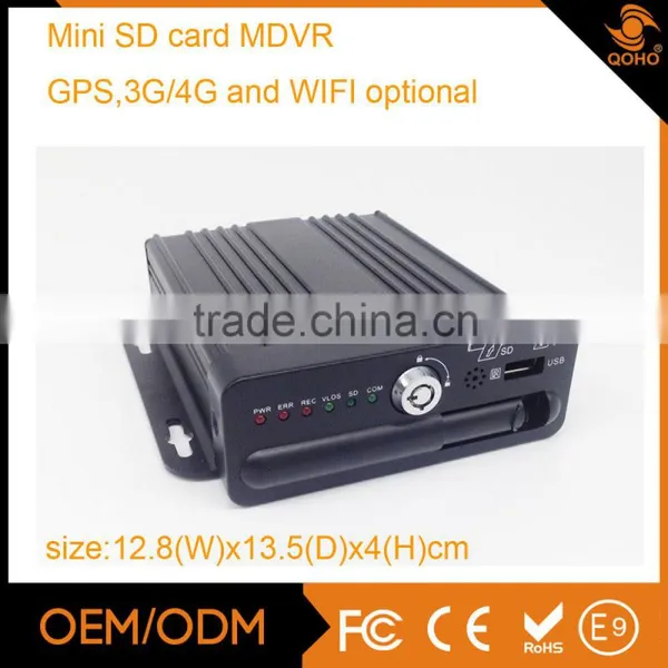 4ch sd Card Mobile Dvr,small Size,GPS,3G WIFI Mobile DVR