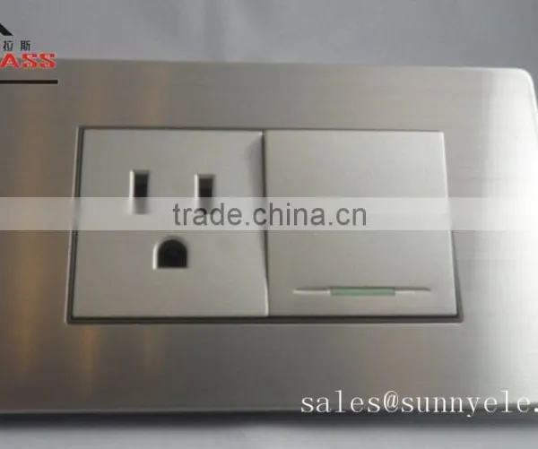 110V American Design 4 Gang 1Way Wall Electric Light Switch Pc Big Button photo-6
